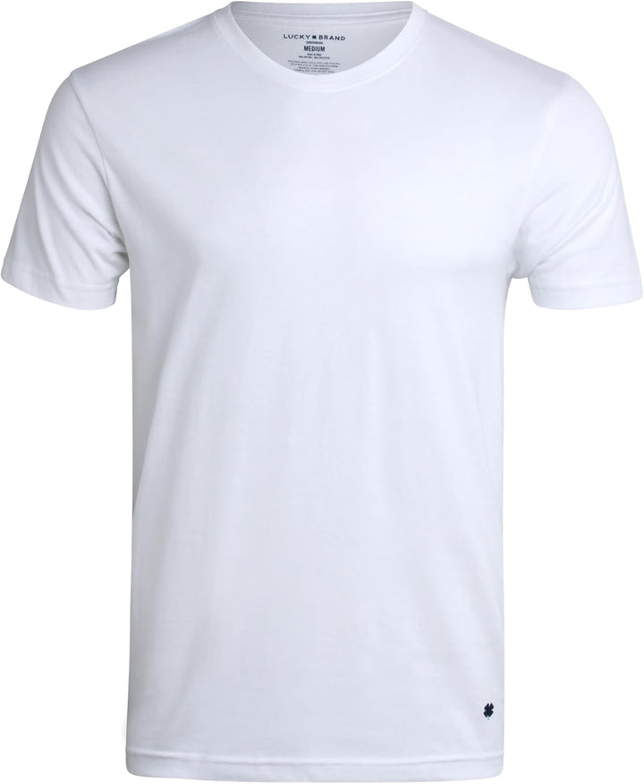 Lucky Brand Mens 3 Pack Crew Tees White S