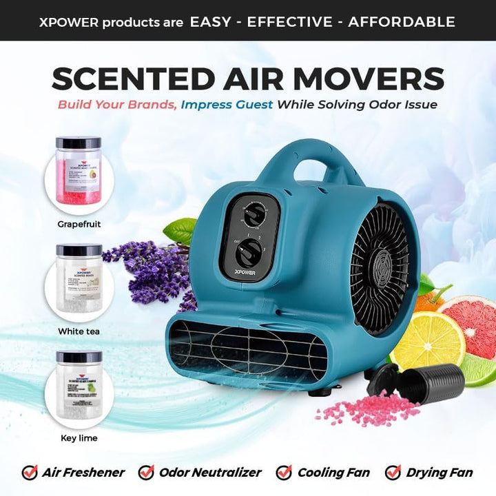 XPower Mighty Centrifugal Air Mover, Carpet Dryer, Floor Fan, Blower, Stackable, Daisy Chain, for Wa