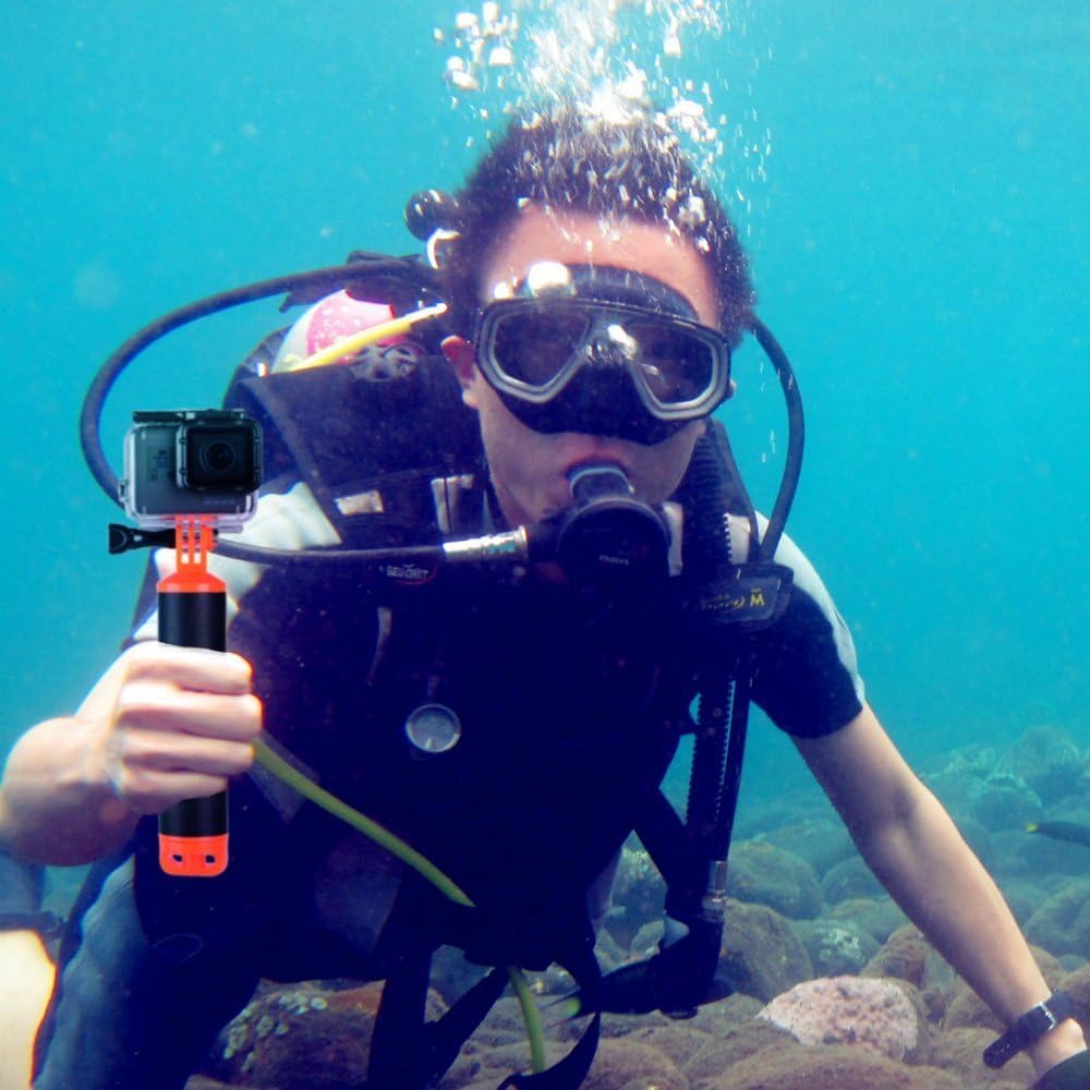 Suptig wasserdichter Kamerastab mit Auslöser für GoPro Hero 8, Hero 7, Hero 6, Hero5, Hero4, Hero3,