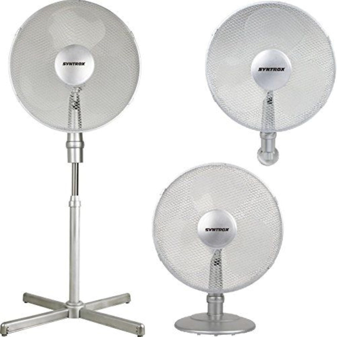 Syntrox 3in1 Standventilator | Tischventilator | Wandventilator Zelixa | Wandlüfter, Höhe 122 cm, ma