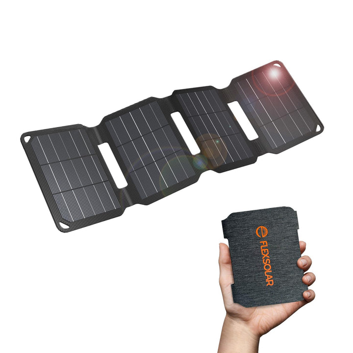 FlexSolar 10W Tragbares Solarpanel USB-A, IP67 wasserdicht & robust, mobiles Laden für Smartphones,