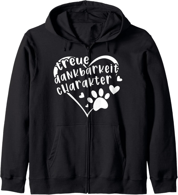 Hund Spruch mit Hundemotiv Hundepfoten Hundebesitzer Damen Kapuzenjacke