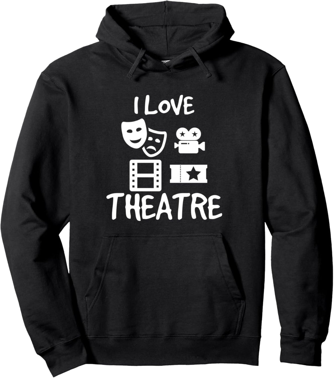 Ich liebe Theater Lustiges Schauspieler Geschenk T Shirt Pullover Hoodie