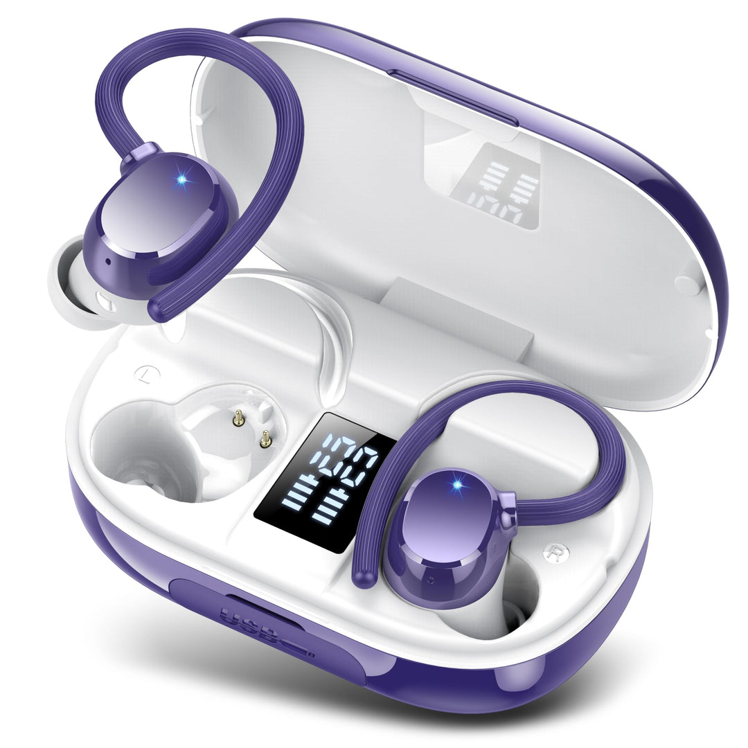 Bluetooth Kopfhörer Sport, Kopfhörer Kabellos Bluetooth 5.3 HiFi Stereo, 128Std Spielzeit In Ear Kop