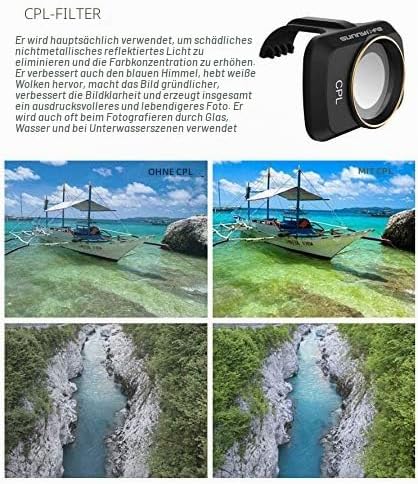 Fututech Objektivfilter für DJI Mavic Mini Mavic Mini 2 Filter ND CPL MCUV ND/PL Objektivschutz Zube