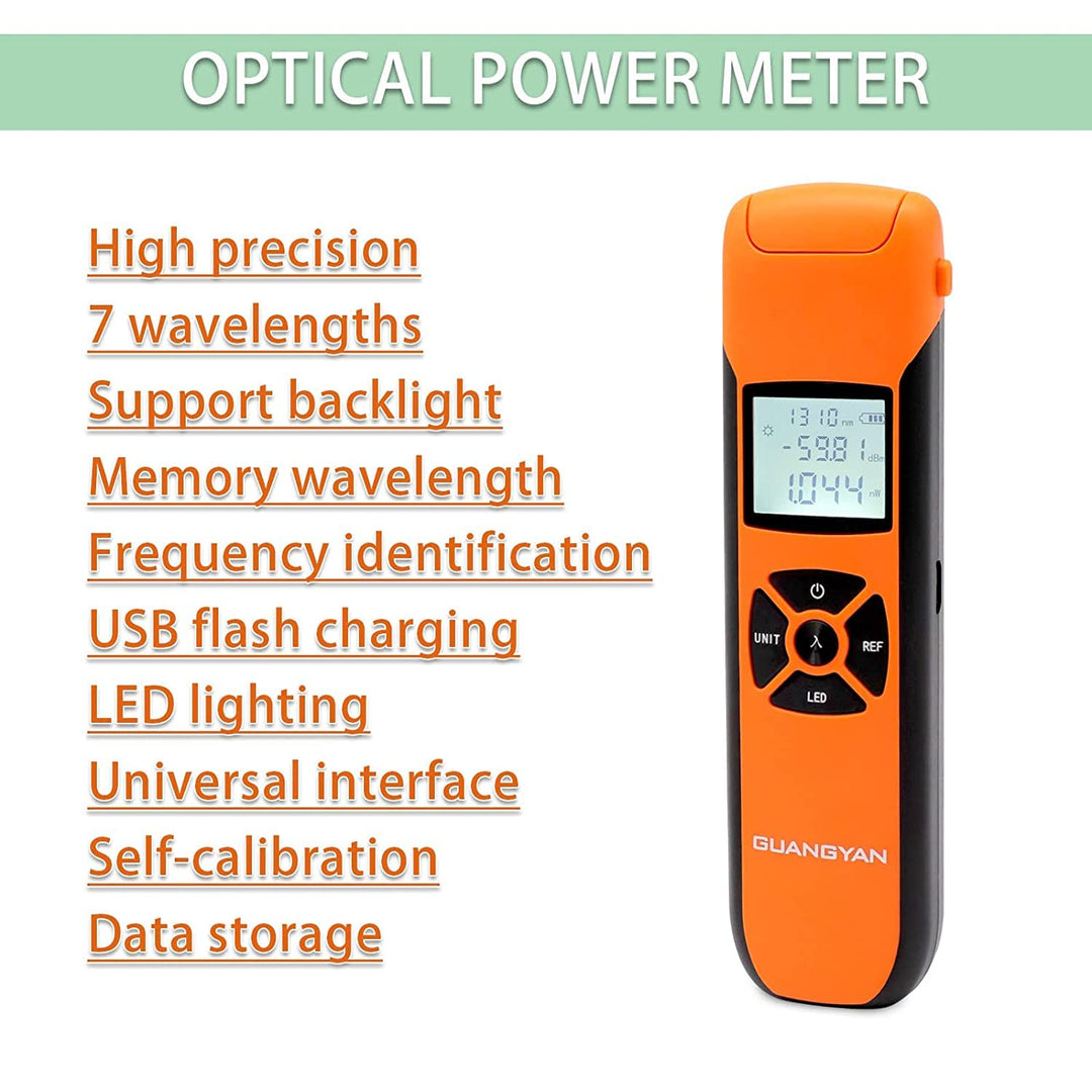 Mini-Glasfaser-Leistungsmesser Photometer -70~+10 dBm Faserlichtmesser Zum Testen Von 7 Kalibrierten