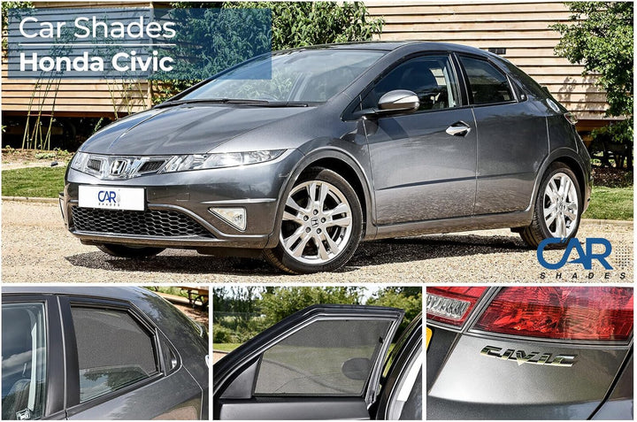 Satz Car Shades kompatibel mit Honda Civic 5 türer 2006-2012 (4-teilig)