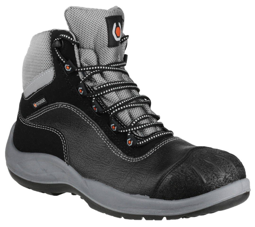 Base B119 Mens Kampfstiefel 46 EU Schwarz Grau, 46 EU Schwarz Grau