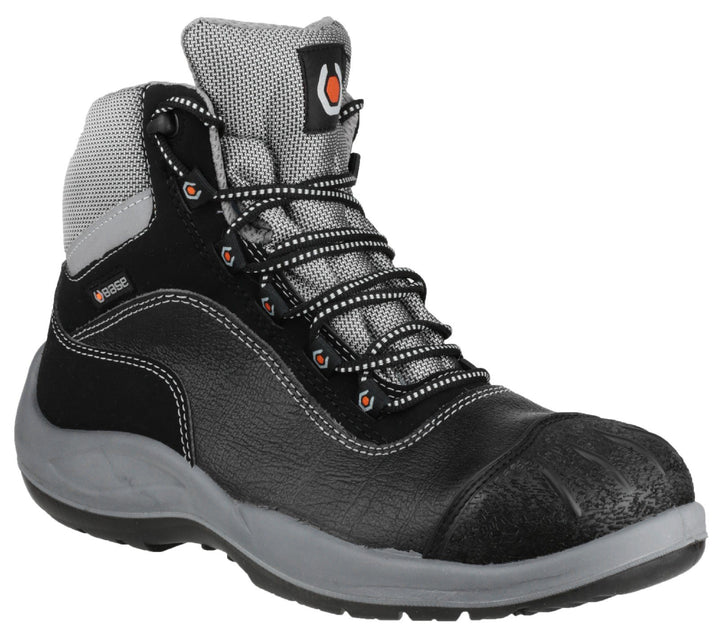 Base B119 Mens Kampfstiefel 46 EU Schwarz Grau, 46 EU Schwarz Grau