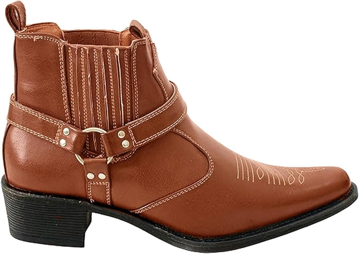 Us Messing Cuban Heel Steigbügel Western Kuh Stiefel 43 EU Schwarz, 43 EU Schwarz