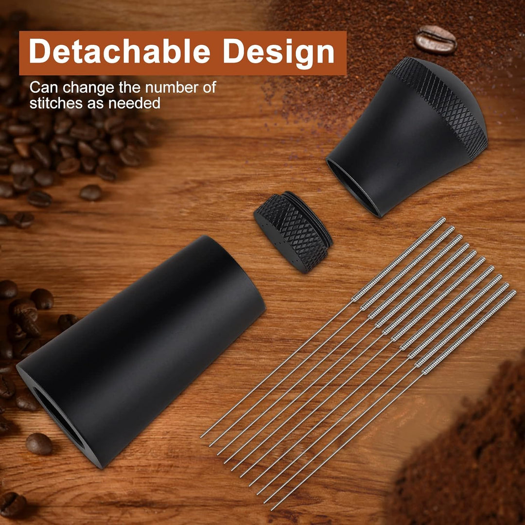 WDT Tool, Aufgerüstet WDT Tool Espresso Nadel mit 7 Feinen Nadeln, Kaffee Tamper Espresso Nadel, Kaf