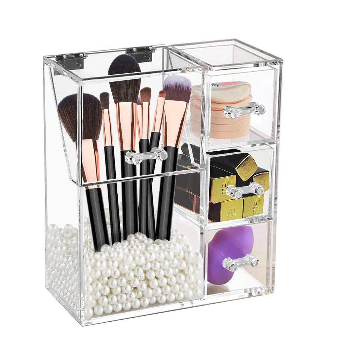 discoball Make-up-Pinselhalter Organizer mit Deckel Staubdicht Kosmetik-Organizer Aufbewahrungsbox m