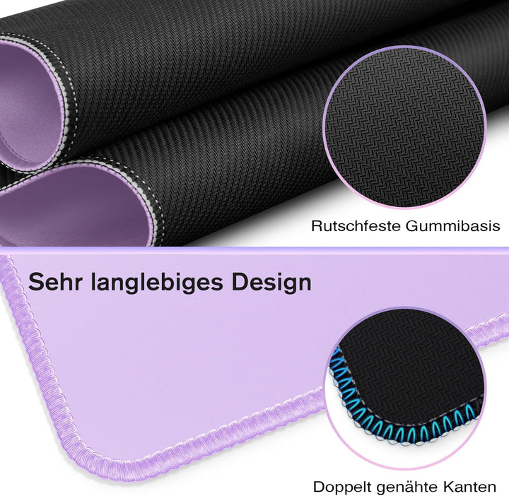 Mauspad Gaming 1200x400mm - XXXL Mousepad gross - Tischunterlage Large Size - verbessert Präzision u