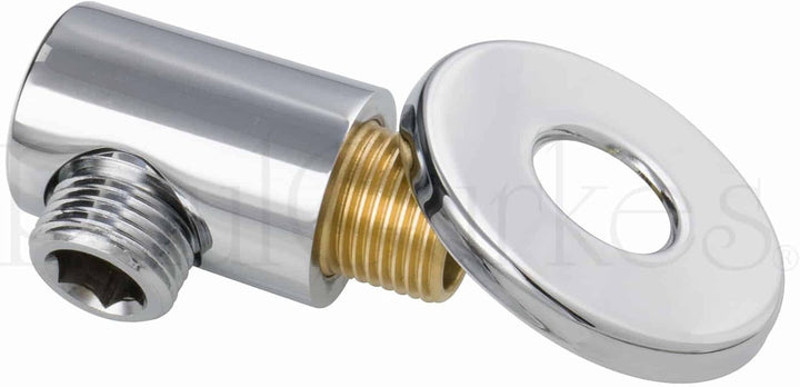 Wandanschlussbogen Brausebogen Schlauchanschluss rund massiv Messing Aussengewinde 1/2 Zoll Rund 1,
