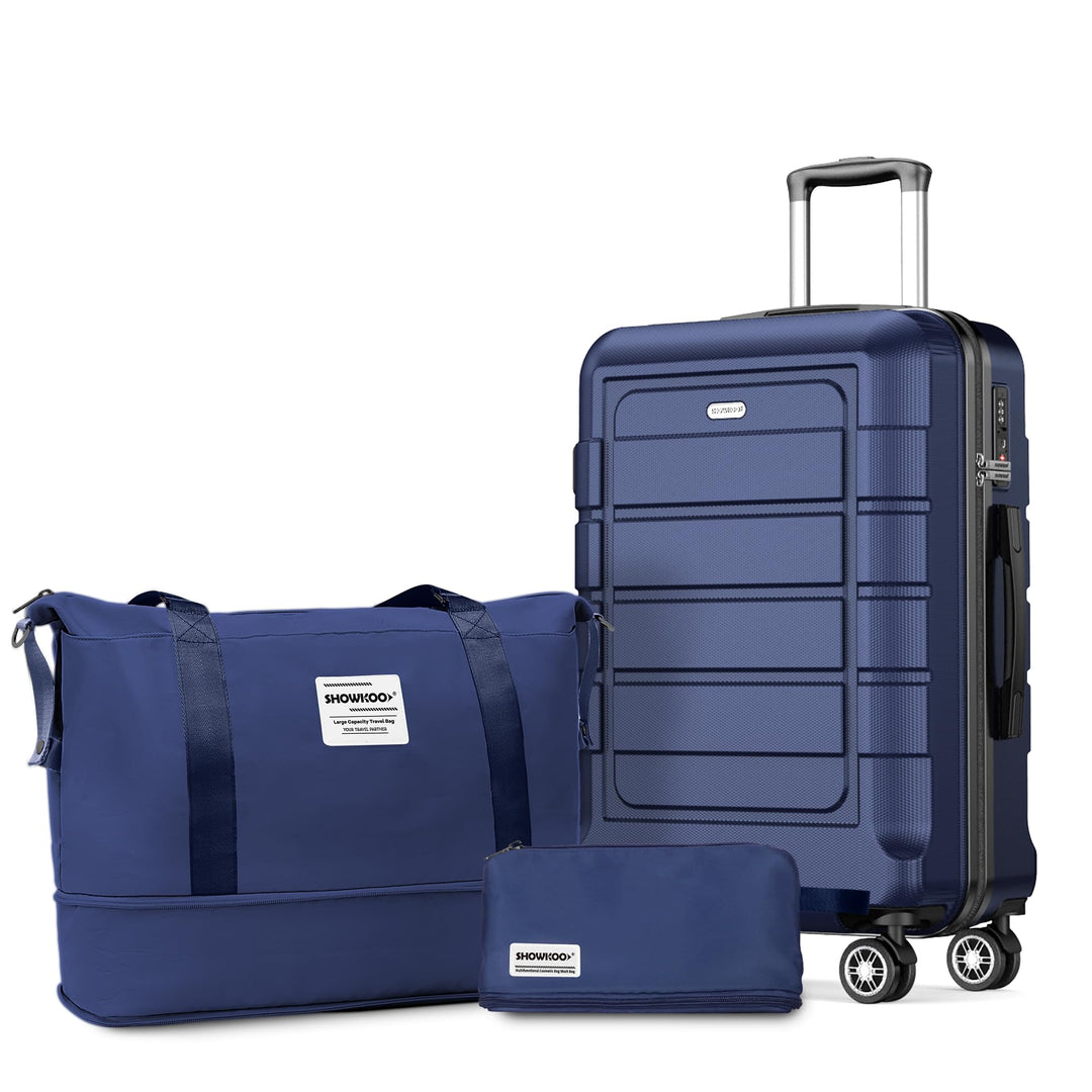 SHOWKOO Koffer Klein Hartschale Leicht Reisekoffer ABS+PC Haltbar Kabinen Trolley Handgepäck mit TSA