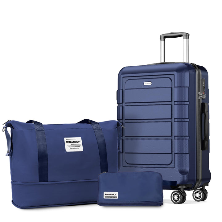SHOWKOO Koffer Klein Hartschale Leicht Reisekoffer ABS+PC Haltbar Kabinen Trolley Handgepäck mit TSA