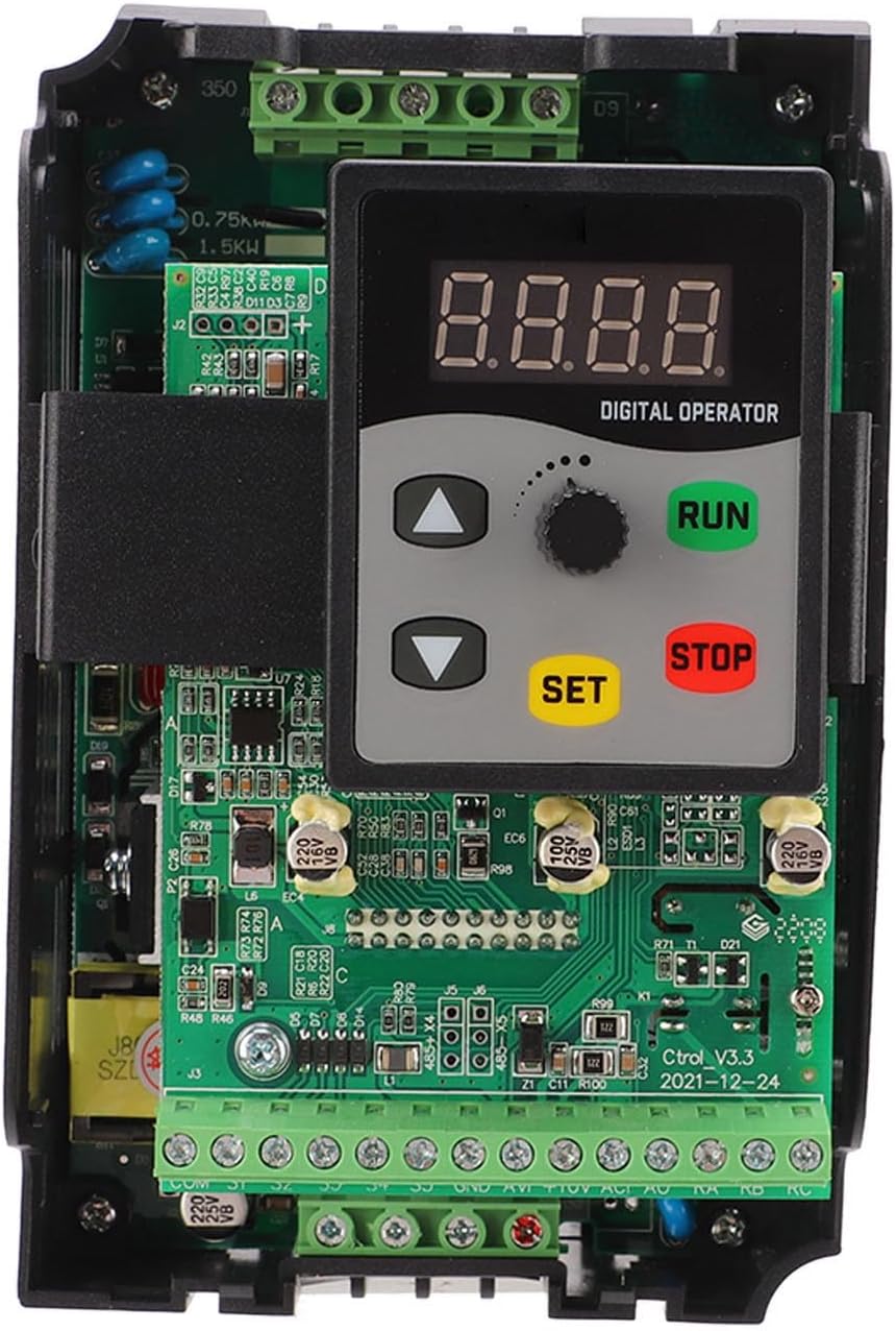 Luqeeg VFD 3 Phasen - Motorantrieb mit Variabler Frequenz, 380-440 V Eingang 0-440 V Ausgang, 0,75 K