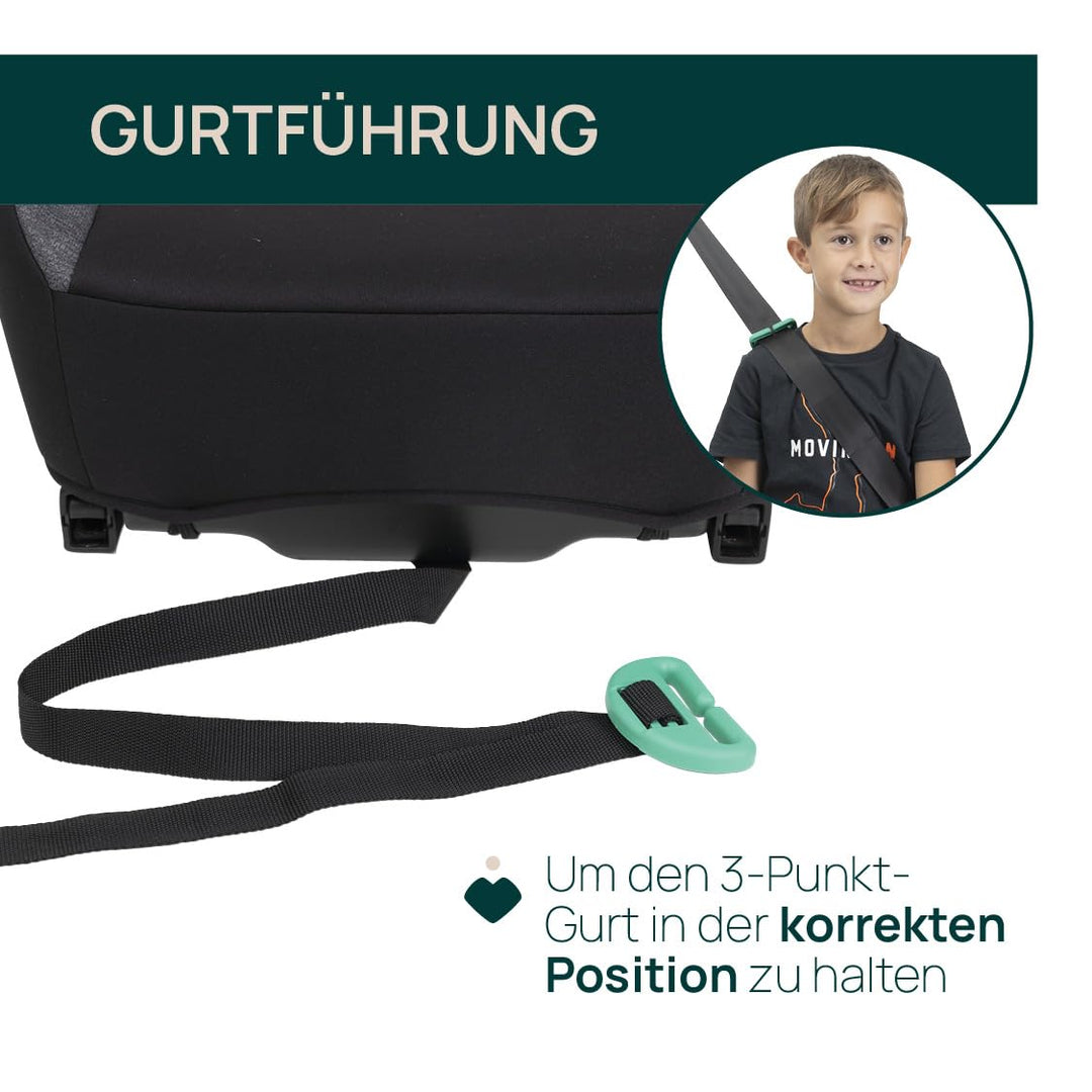 Chicco Quasar Fix i-Size, Kinderautositz 7-12 Jahre (126-150 cm), Gewicht 23-36 kg, Gruppe 3, einfac