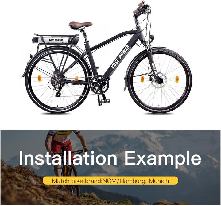 SEASON Gepäckträger Ebike Akku - 36V 13Ah 14.5Ah 15.6Ah 17.4Ah / 48V - 10.4Ah Lithinum-Ionen Batteri