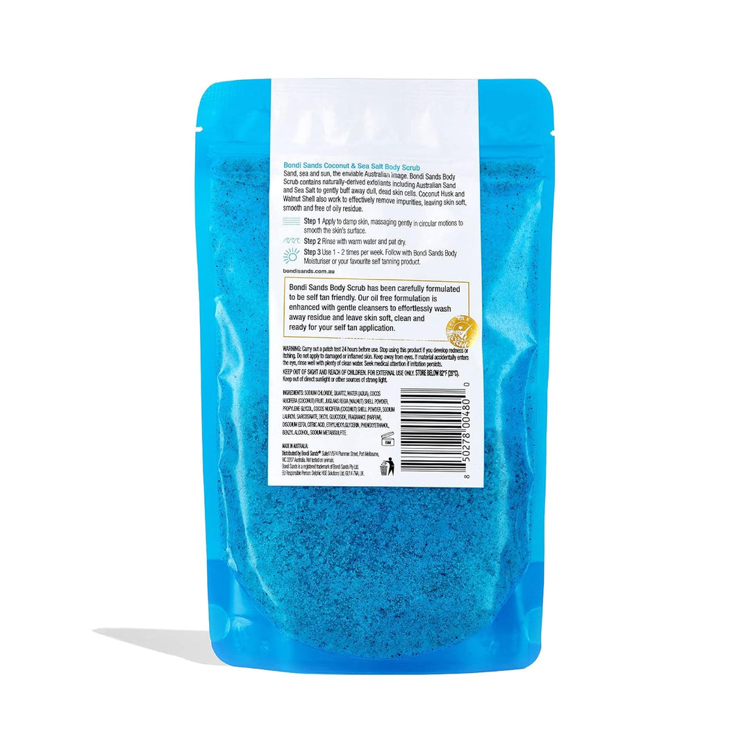 BONDI SANDS Coconut & Sea Salt Scrub | Ölfreie Formel Peelt sanft + entfernt Unreinheiten mit Kokosn