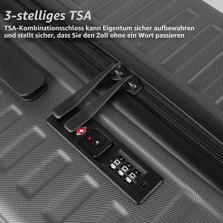 TANTOMI Koffer Gross, 28 Zoll Hartschalenkoffer, Leichter ABS-Rollkoffer, Reisekoffer mit 4×360°-Rol