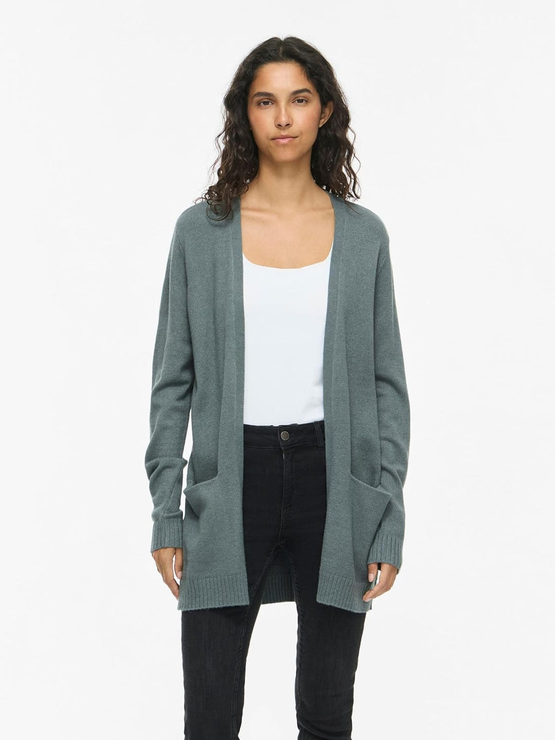 Vila Female Strickjacke VIRIL Basic Strick | Cardigan XS Balsam Green1, XS Balsam Green1