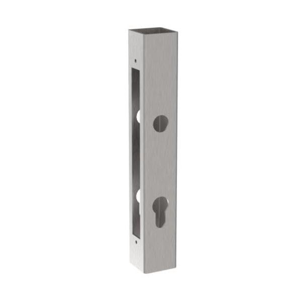 Sellon24 Schlosskasten für Zylinderschloss Edelstahl AISI 304 Profil 40x40 mm Länge 300 mm Flügeltor