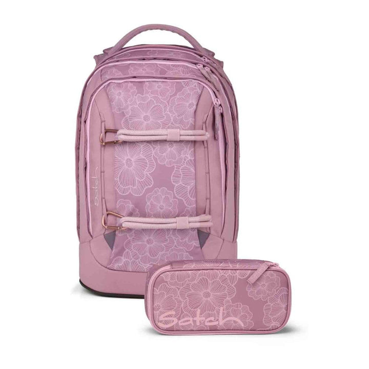 Satch Pack Schulrucksack Set 2tlg. inkl. Schlamperbox (Magnolia Dream), Magnolia Dream