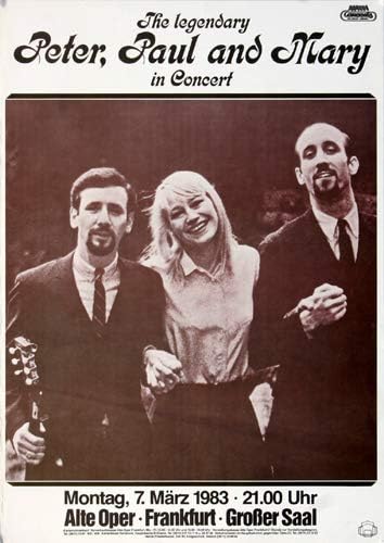 Peter, Paul and Mary - Such is Love, Frankfurt 1983 » Konzertplakat/Premium Poster | Live Konzert Ve