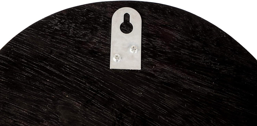 Windalf Schwarzes Vikings Holzbild Vegvisir Ø 23 cm Wikinger Kompass Futhark Handarbeit aus Holz