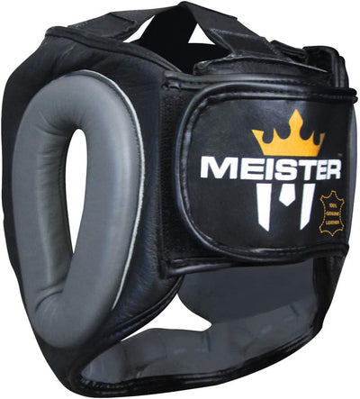 Meister MMA Herren Gel Fullface Training Kopfschutz Boxen & Muay Thai Schwarz / Charcoal Gray S/M, S