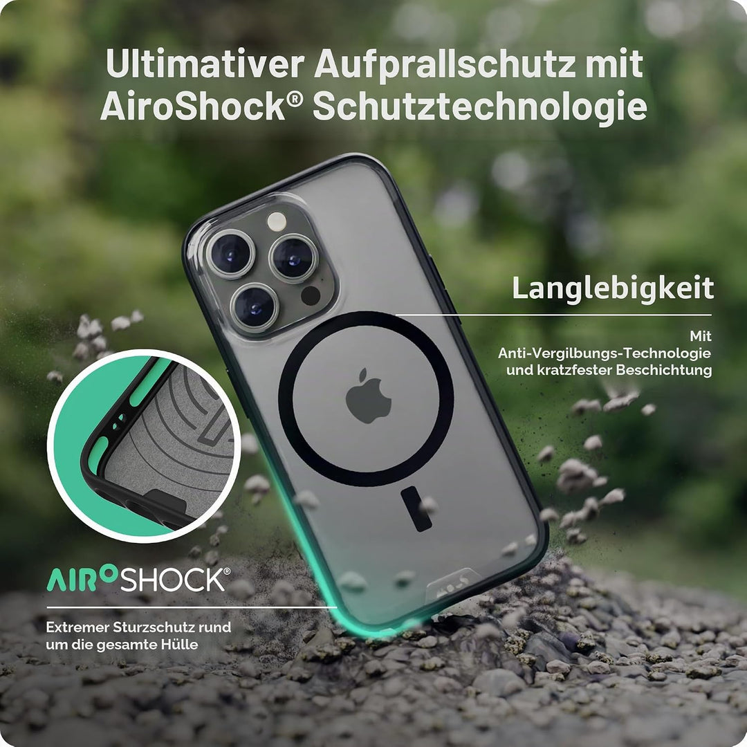 Mous Transparente Hülle kompatibel mit MagSafe für iPhone 15 Pro – Klarheit 2.0 – Handyhülle für iPh