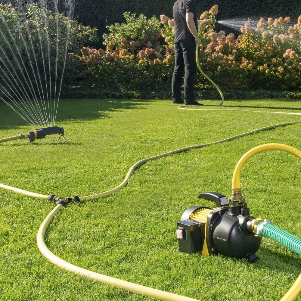 TROTEC Gartenpumpe TGP 1000 E – Pumpe mit Leistung 3300 l/h, 1000 W – Förderdruck 4,2 bar, Förderhöh