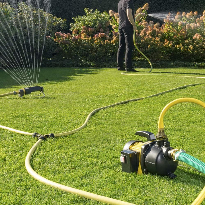TROTEC Gartenpumpe TGP 1000 E – Pumpe mit Leistung 3300 l/h, 1000 W – Förderdruck 4,2 bar, Förderhöh