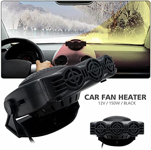 Riloer Auto Lüfter Abtau Heizung Fast Defroster & Mini Lüfter Winkel einstellbar 2 in 1 tragbar 12V