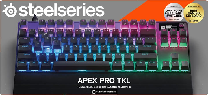 SteelSeries Apex Pro TKL (2023) - Mechanische Gaming-Tastatur – Die weltweit schnellste Tastatur – A