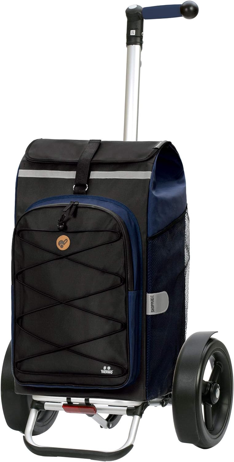 Andersen Einkaufstrolley - Tura Shopper Fado 2.0 blau 74 L Einkaufsroller,Freizeit,Thermo,XXL, Alumi