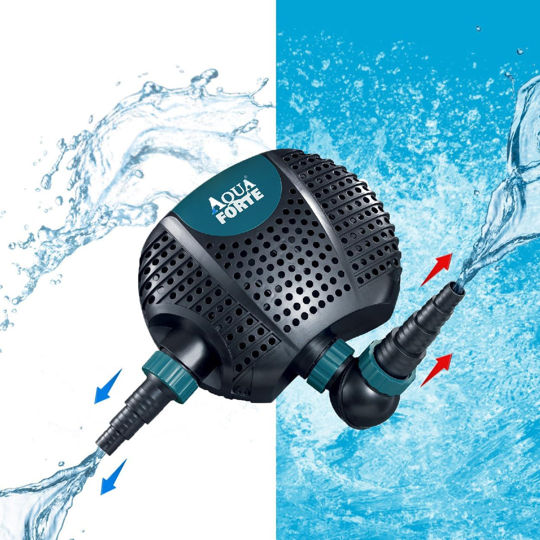 AquaForte O-5000 Plus, 40 Watt, max. Durchfluss 5 m3/Stunde, max. Förderhöhe 3,5 Meter, Kabellänge 1