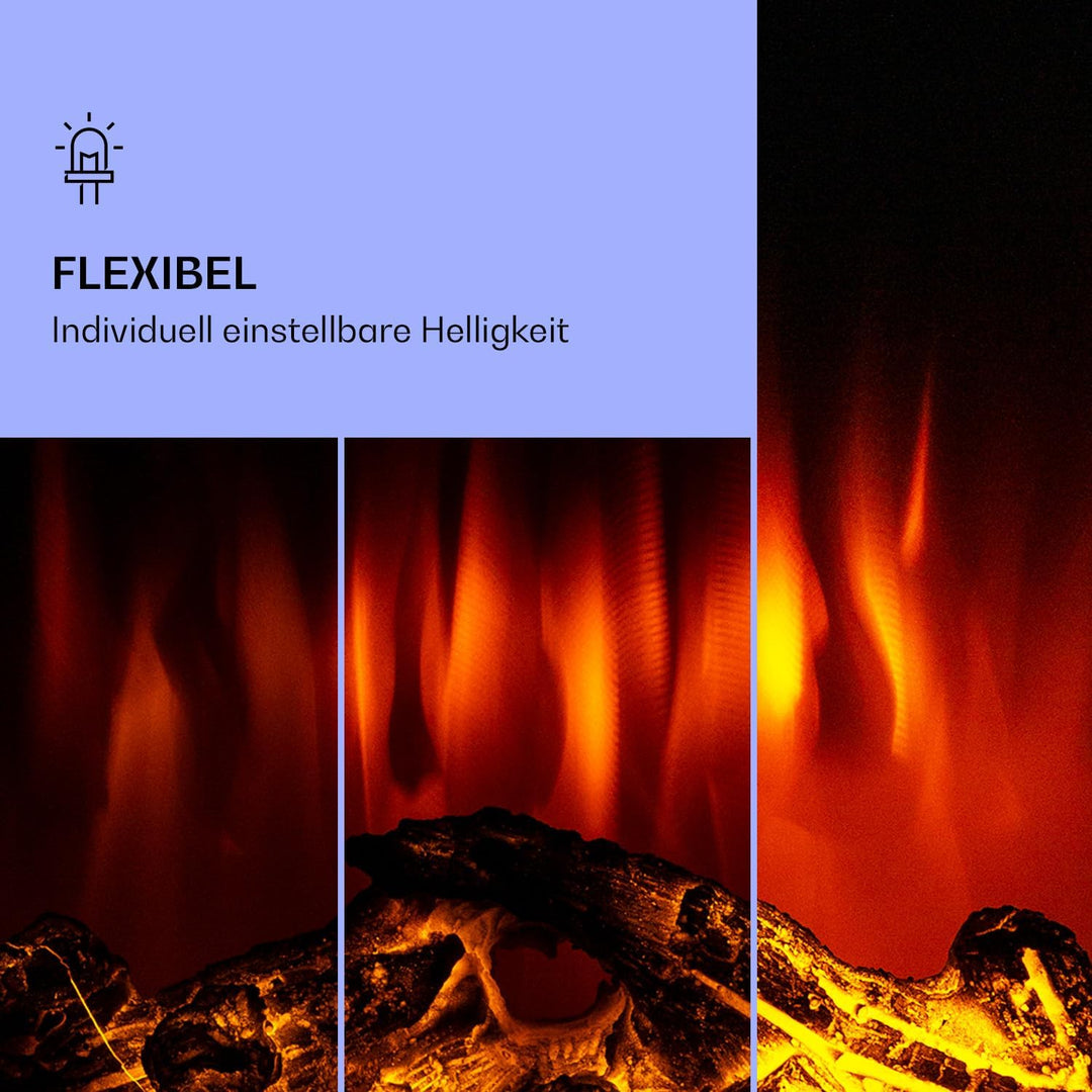Klarstein Elektrokamin, Elektro Heizungen für Wohnzimmer & Innenräume, Elektrischer Kamin mit LED Fl