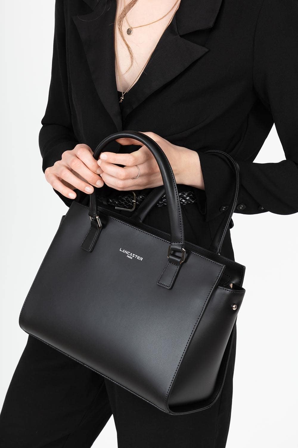 Lancaster Unisex Glatt Tasche, Schwarz