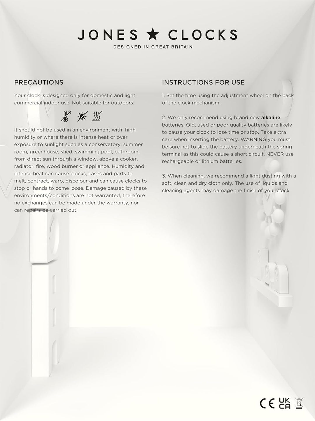 JONES CLOCKS® Tavern Kaminuhr | Traditionelles/Klassisches Design | Schlafzimmeruhr | Wohnzimmeruhr