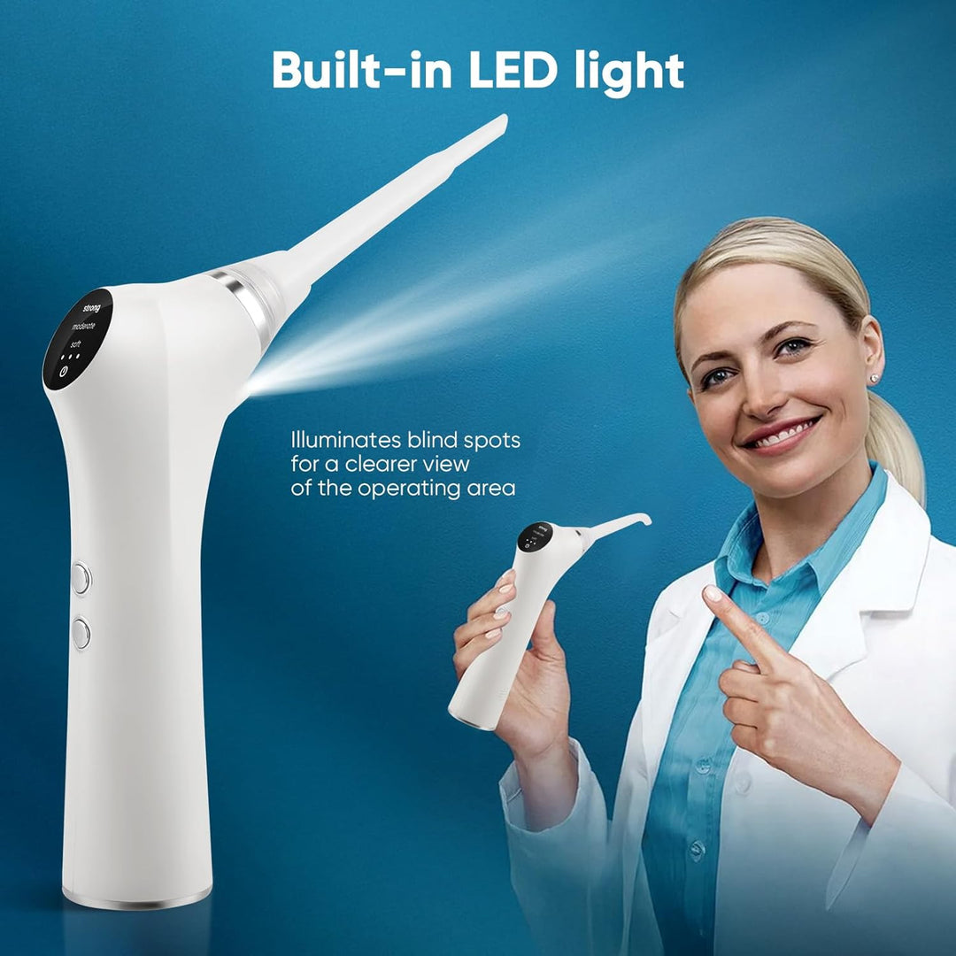 Tonsillenstein Entferner Elektrisch, Mandelsteine Entfernen Sauger mit 3 Silikonaufsätze & LED, Mund