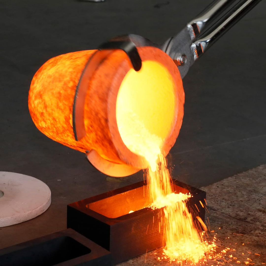 lormuzi Siliziumkarbid-Graphittiegel(3.5KG-390ML),Metallschmelze,Halten den hohen Temperaturen von 1