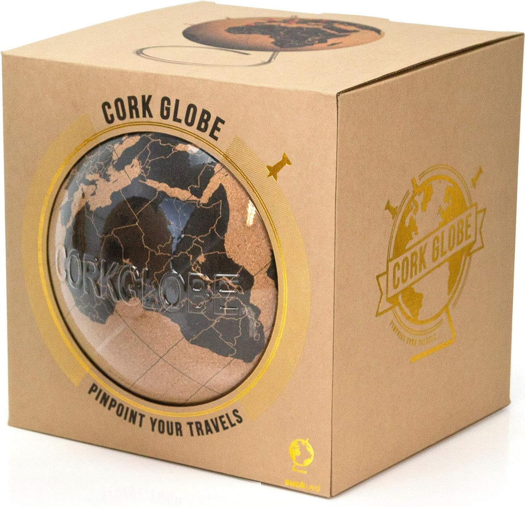 Suck UK Large Cork Globe / Grosser Kork Globus – halten Sie ihre Reisen, Abenteuer und Erinnerungen