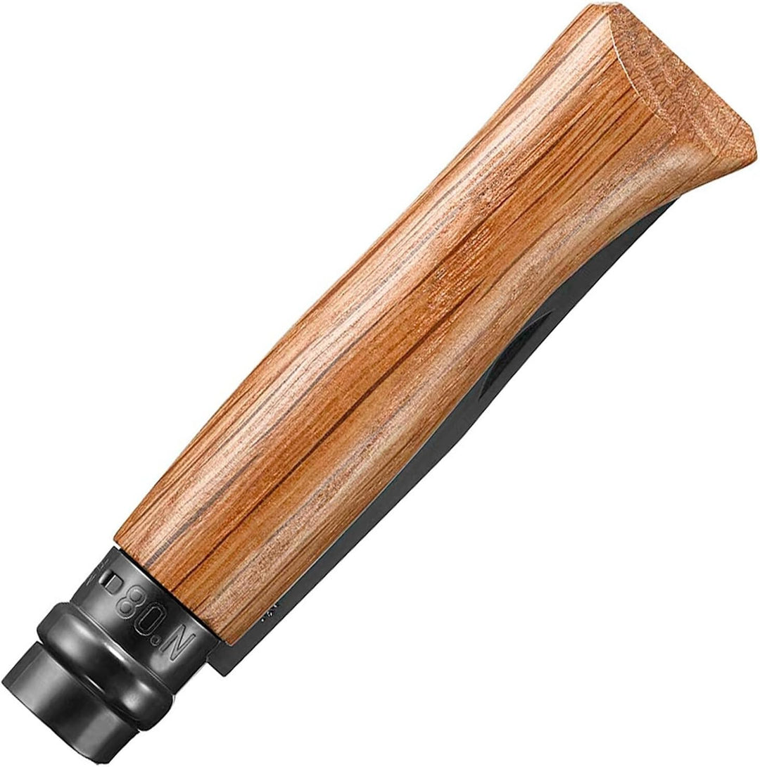 N°08 roble "black" edicion acero inoxidable con lama negra mango de roble