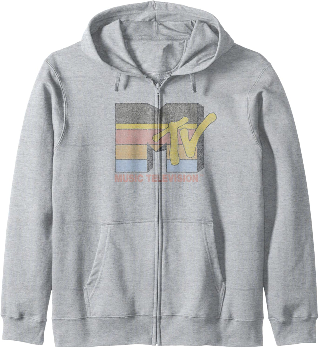 MTV Retro Striped Bold Logo Kapuzenjacke