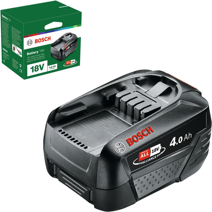 Bosch Home and Garden Akku Pack PBA 18V 4.0Ah W-C (18 Volt System, 4.0Ah Batterie Akku, im Karton),