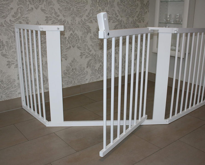 Schutzgitter Absperrgitter Türgitter Treppenschutzgitter V 117 bis 363 cm Weiss (183cm), 183cm