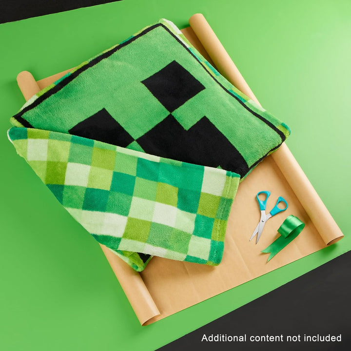 Minecraft Decke mit Ärmeln für Jungen - Decke zum Anziehen für Kinder und Teenager - Onesize Decke m