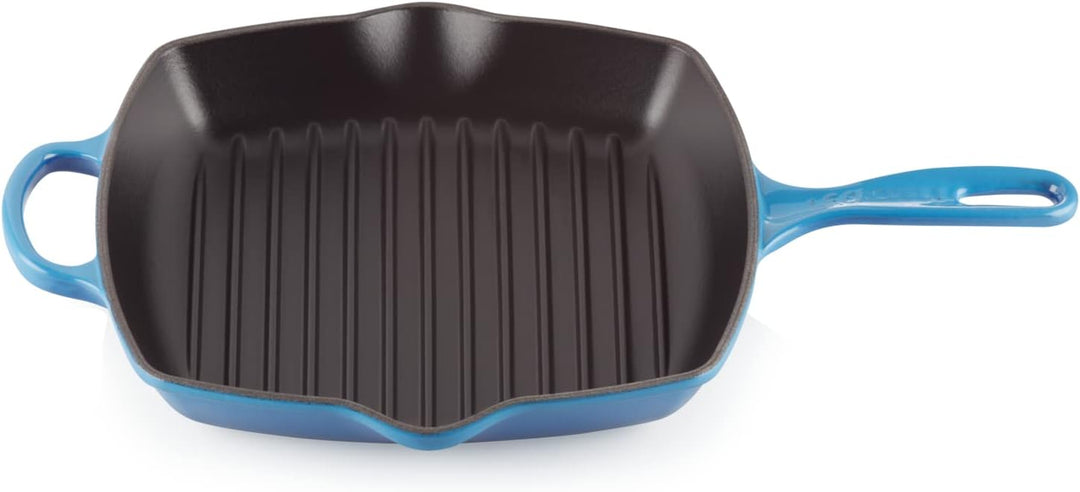 LE CREUSET Signature Gusseisen-Grillpfanne, Quadratisch, 26 cm, Für alle Herdarten inkl. Induktion g